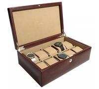 Dulwich Designs Windsor Chestnut Brown Leather 10pc Watch Box