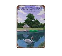 Dulwich Park London Tin Sign Vintage Metal Pub Club Cafe Bar Home Wall Art Decoration Poster Retro 8x12inch(20x30cm)