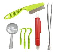 Dulynva Tick Pliers 9 in 1 Set with Case, Tick Pliers for Humans, Tick Tongs for Dogs, Tick Card Complete Set for Removing Ticks for Humans Dogs Children