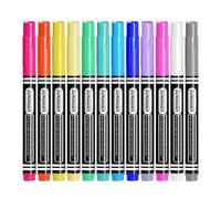 DumanAsen New Version 12pcs Chalk Pens for blackboard, Liquid Chalk pens for Chalkboard and Glass, Acrylic Calendar Planning Board, Whiteboard pens for Window Christmas Halloween, Chalk Pens 12 Pcs