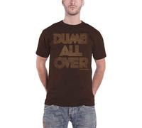 Dumb All Over Cotton T-Shirt Frank Zappa Brown S