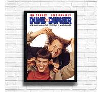 Dumb and Dumber, 90s Movie Print Vintage Nostalgic Film Poster, A4 and A3 Size Frame Options, Great Home, Pub, Café, Bar Decoration Wall Art Print, House gift for movie lovers (A3 Framed (Black))