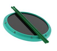 Dumb Drum Pad, 12 Inch ABS Carbon Fiber Double Sided Drum Pad Portable Percussion Drum Pad Non Slip Shock Absorbent Mat with 2 Drumsticks, Beat Maker for Kids and Adults (sea