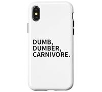 dumb, dumber, carnivore. vegans team vegan LOVE animals Case for iPhone X/XS