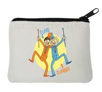 Dumb Friends Dancing Neoprene Coin Purse Pouch 10x11cm White