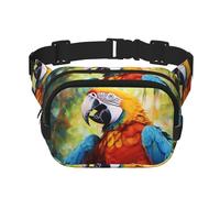 Dumb parrot. Printed multifunctional waist bag, unisex trendy messenger bag, travel sports storage bag