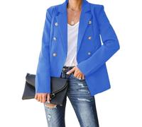 DUMB Women's Autumn and Winter Coat Women's long sleeve solid color small suit jacket (Color : 6, Size : S)