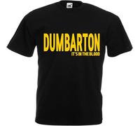 Dumbarton Scottish Scotland Football Tshirt It's in The Blood Team Husband Mens Present Gift Shirt Premium Soccer League Club Black