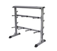 Dumbbell Barbell Rack Gym Training Exercise Fitness Shelves Organiser vidaXL