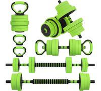 SPORTNOW Weight Dumbbells Set - Barbell - Kettlebell - Push Up Stand - 40kg | TJ Hughes
