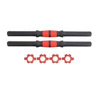 Dumbbell Bars Weight Lifting Handles 40cm Durable Anti Slip Rubber Grip Adjustable Dumbbell Bars with Nuts for Home Gym Strength Training PP Plastic Material 2Pcs