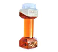 Dumbbell beer glasses, shipped in robust packaging with "25OZ" molded on side, each glass holds 25 ounces of beer; a funny present for both men and women (1, Not personalized)