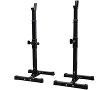 Dumbbell Bench Fitness Equipment Pair of Adjustable Squat Rack Standard 42-63 Inch Solid Steel Squat Stands Barbell Free