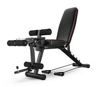 Dumbbell Bench, Multi-function Fitness Bench, Adjustable Workout Bench, Weight Bench with Leg Extension and Leg Curl, Home Equipment for Men&Boys, Black
