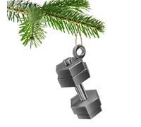 Dumbbell Christmas Tree Bauble Decoration Ornament For Christmas Xmas Noel (Silver)