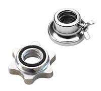 Dumbbell Clips - Barbell Collars Anti Slip - Hexagonal Ends | Durable Clamp Locks, Spin-Block Closure for Training of the Bar, Secure Fit for G Bars