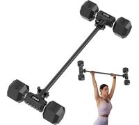 Dumbbell Converter by SEWD - Turn Dumbbells into Barbell Set - Adjustable Weights & Up to 220LB Capacity Barbell for Home Gym Full Body Workouts.