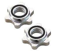 Dumbbell Cradions - 2 Packs Dumbbell Nut Lock, 1 Inch Iron Collars, 2.56x2.56x0.59 Inch, Hard Bar Clips Prevent Sliding Plates | Weightlifting, Weights