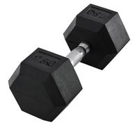 Dumbbell Hand Weights 17.5KG Single Rubber Home Gym Fitness Black
