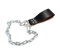 Dumbbell Loading Strap With Iron Chain Waist Belt Dip Belt Attachments PU Leather Weight Lifting For Homes Gym Dumbbell Loading Strap With Iron Chain