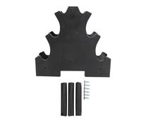 Dumbbell rack, compact three tier dumbbell rack, anti roll and anti slip, hexagonal design, home gym.
