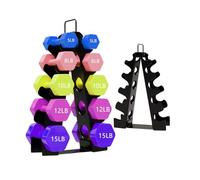 Dumbbell Rack Stand Only, OKUGAFIT 5 Tier Compact A-Frame Dumbbell Rack with Upgraded Handle, Weight Rack for Dumbbells, Dumbbell Rack for Home Gym Space (Not included dumbbells)