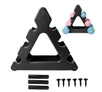 Dumbbell Rack Triangular Dumbbell Stand, 3 Tier Anti-Slip Weight Rack for Dumbbells Compact Barbell Rack for Storing 6 Small Dumbbells for Home or Gym Use, 1 Piece, Black