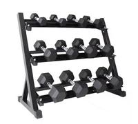 Dumbbell Rack Weight Stand Storage Hex 3 Tier Wide Heavy Duty Home Gym Fitness Rack