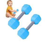 Dumbbell Rattle | 2pcs Lightweight Play Gym Teether | Dumbbell Exercise Weight Workout Toy | Engaging Sensory Rattle Teething Toy for New Parents