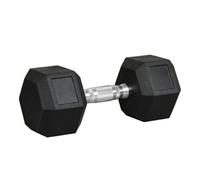 Dumbbell Rubber Encased Hex Hand Weights 5-50 LBS Pair with Knurled Chrome Steel Grip for Home Gym Strength Training