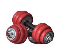 Dumbbell Set 2-in-1 Practical, Barbell Pair Household Electroplated Cast Iron Adjustable Weight, Rubber Protective Cover, No Damage To The Floor(Rood,7.5kg/16.5lb*2pcs)