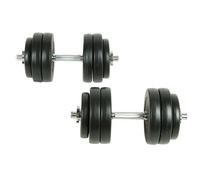 Dumbbell Set Black Sand-Filled 30 kg Adjustable Bars Plates Home Gym StarCollars