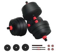 vidaXL 2-in-1 Dumbbell Barbell Set 30kg 30kg Black and Blue