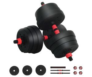 Dumbbell Set Cement and Iron Sand Fitness Weights Adjustable Dumbbells vidaXL