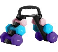 Dumbbell Set with Rack 1kg 3kg 5kg Weights Strength Home Gym Kettlebell Stand