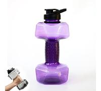 Dumbbell Shaped Water Bottle,Water Filled Dumbbells Cup,Portable Weight Water Bottles,Dumbbells Travel Cup For Gym,Outdoors,Camping,Gym Gifts For Men Women,Flip Top Leak Proof Lid(1500ml-purple)
