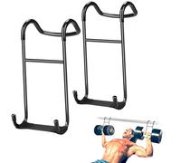Dumbbell Spotter Hooks - 225LB Weight Capacity Power Rack Attachments, Safety Hangers Assistant for Heavy Duty Shoulder Press & Chest Press Training (Pair)