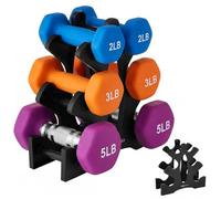 Dumbbell Stand 3 Tier, Training Dumbbells Storage Hoder, Dumbell Rack Storage PP Triangular Dumbbell Weights Stand Load 12kg, 23x23.5x9cm for Home Gym Fitness Weight Training (Dumbbells Not Included)