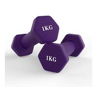Dumbbells Set Weights - Neoprene-Coated Dumbbells, Sweat-Resistant Dumbellsweights Set, Home Gym Fitness - Set of 2 Dumbbells - (Dark Purple, 1KG)