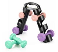 Dumbbells Set with Storage Rack, Set of 6 Weights for Home Gym Studio Kettlebell Training Weight Lifting Exercise