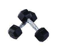 Dumbbells Weight Lifting Exercise Home Fitness 2x6kg Hexagonal Black