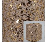 dumbbz 50G Acrylic Hand Knitiing Yarn Cotton Wool Crochet Yarn 3mm+6mm Sequins Thread for DIY Grament