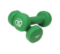 Dumbell Set Pack of 2 Fitness Mad Green 1.5kg