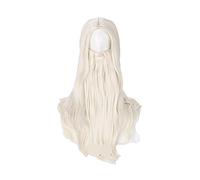 Dumbledore Cosplay Wigs Gandalf Mithrandir 65cm Blond With Beard Heat Resistant Synthetic Hair Wig + Wig Cap