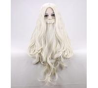 Dumbledore Wig with beard Gandalf Role Play blond long Hair Halloween costumes party wigs 65cm + wig cap
