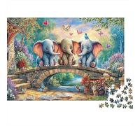 Dumbo Flying Premium Cardstock Three Elephants Jigsaw Puzzle Bundle Adults 12+ Stress Relief Travel Jigsaw Christmas Puzzle 70x50cm/1000pcs