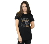 Dumbo Follow Your Dream Cotton Boyfriend T-Shirt Disney Black S