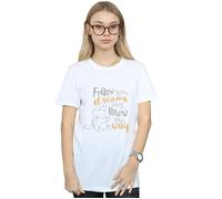 Dumbo Follow Your Dream Cotton Boyfriend T-Shirt Disney White M