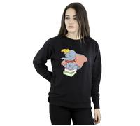 Dumbo Sitting On Books Sweatshirt Disney Black M