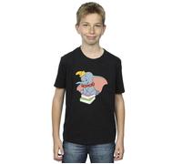 Dumbo Sitting On Books T-Shirt Disney Black 5-6 Years